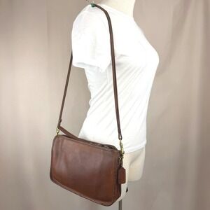 Vintage COACH Basic Bag 9455 New York City Tan Leather Purse Glue In Tag 70s 80s